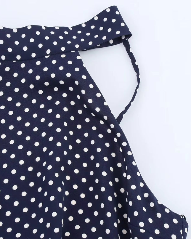 Vintage Halter Neck Dress with Belt
