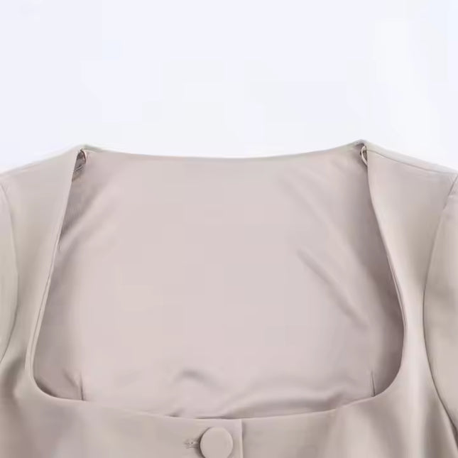 Short Sleeve Top With Button Front