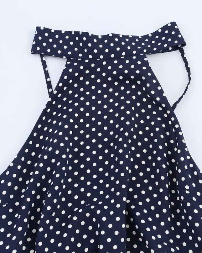 Vintage Halter Neck Dress with Belt