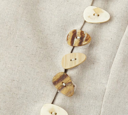 Tailored Sleeveless Vest- Beige