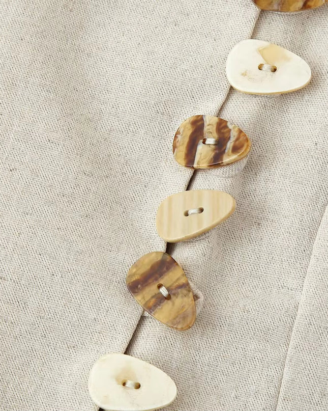 Tailored Sleeveless Vest- Beige