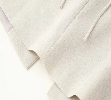 Tailored Sleeveless Vest- Beige