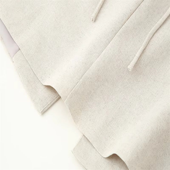 Tailored Sleeveless Vest- Beige