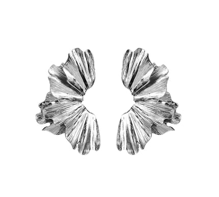 Retro Irregular Gold & Silver-Tone Stud Earrings