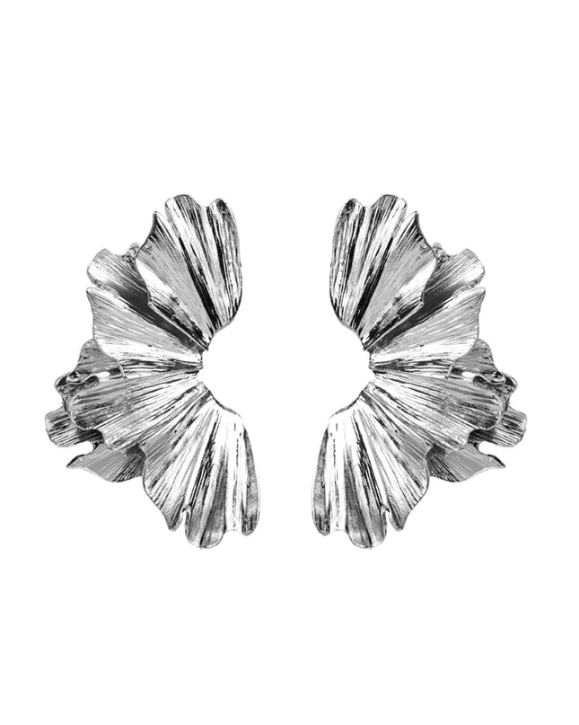 Retro Irregular Gold & Silver-Tone Stud Earrings