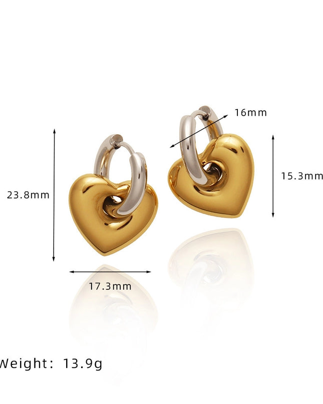 Heart-shaped Drop Earrings