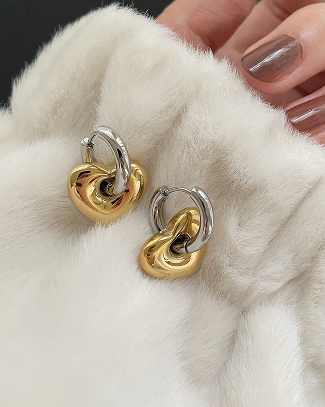 Heart-shaped Drop Earrings