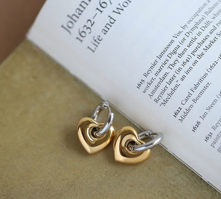 Heart-shaped Drop Earrings
