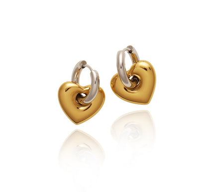 Heart-shaped Drop Earrings