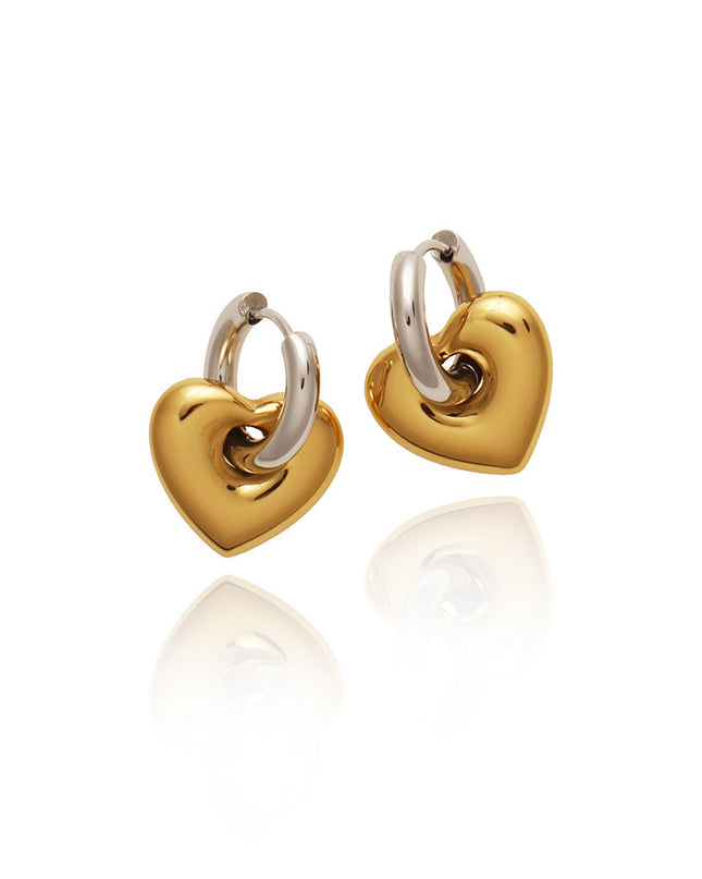 Heart-shaped Drop Earrings