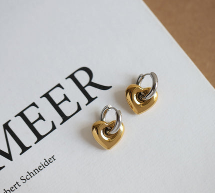 Heart-shaped Drop Earrings