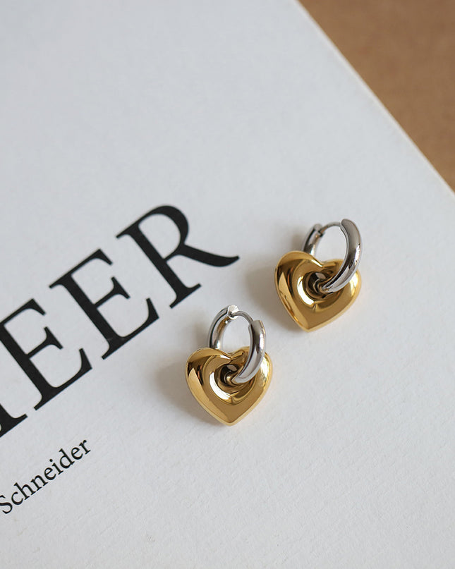 Heart-shaped Drop Earrings