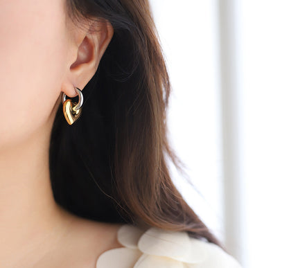 Heart-shaped Drop Earrings